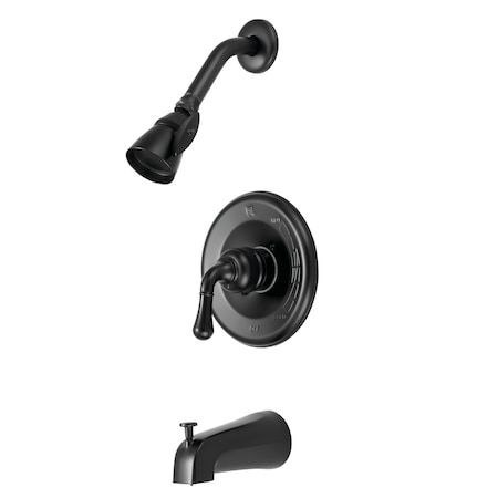 Magellan Tub and Shower Faucet, Matte Black, Wall Mount KB630